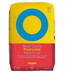 Blue Circle Ready mixed Postcrete, 20kg Bag - £6.40 + Free Click & Collect @ B&Q