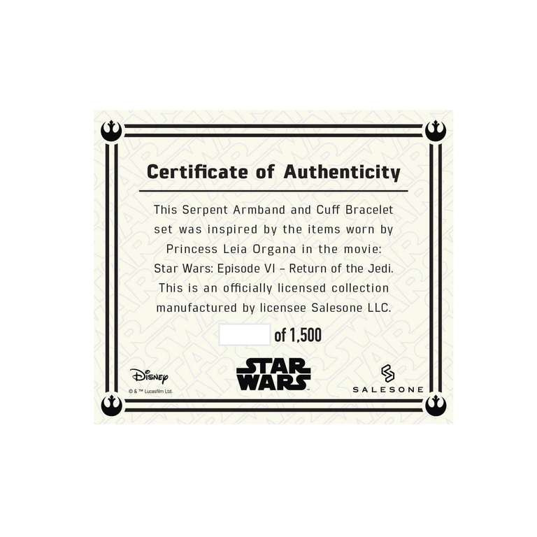 Star Wars Princess Leia Premium Gold Cuff and Bracelet Replica Set – Worldwide Exclusive - £29.99 (+£1.99 Delivery) @ Zavvi