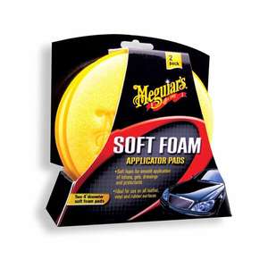 Meguiar's Soft Foam 4" Applicator Pads (2 Pack), for hand applying waxes or tire dressings - free collection