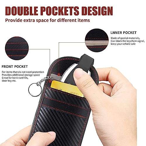Nestling 2 Pack Signal Blocking Pouch, Attenuated Signal Keyless Entry Car Keys Case,Faraday Pouch for Car Keys sold by Osmanthus
