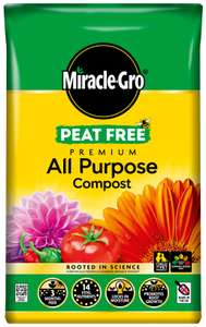 Miracle-Gro Peat Free All purpose Compost - 50L - Free C&C