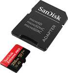 SanDisk 256GB Extreme PRO microSDXC card + SD adapter + RescuePRO Deluxe