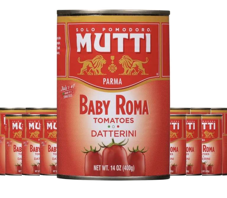 Mutti - Baby Roma Tomatoes 400g (Pack of 12). S&S £10.80