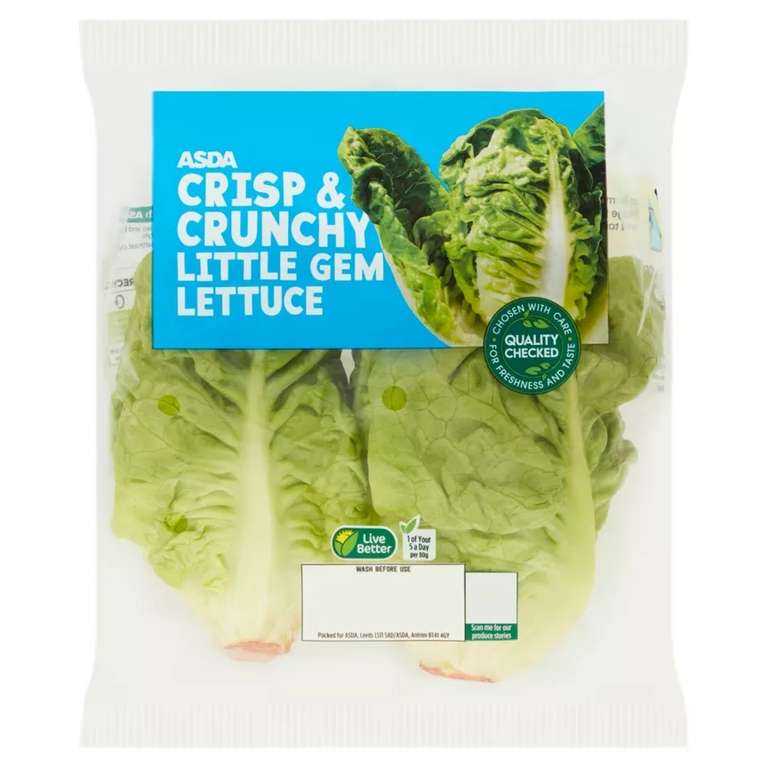 ASDA Crisp & Crunchy Little Gem Lettuce 2 Pack - 59p @ Asda