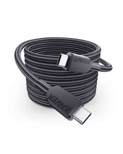 Anker 240W USB-C to USB-C Cable, 10 ft Double Braided Nylon Type C Charging Cable - sold by AnkerDirect UK FBA