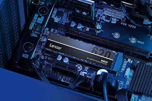 Lexar NM620 2TB SSD, M.2 2280 PCIe Gen3x4 NVMe 1.4 Internal SSD, Up to 3500MB/s Read, 3000MB/s Write, 3D NAND Flash