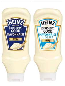 Heinz Seriously Good Mayonnaise 775g/Light Mayonnaise 815g Clubcard Price
