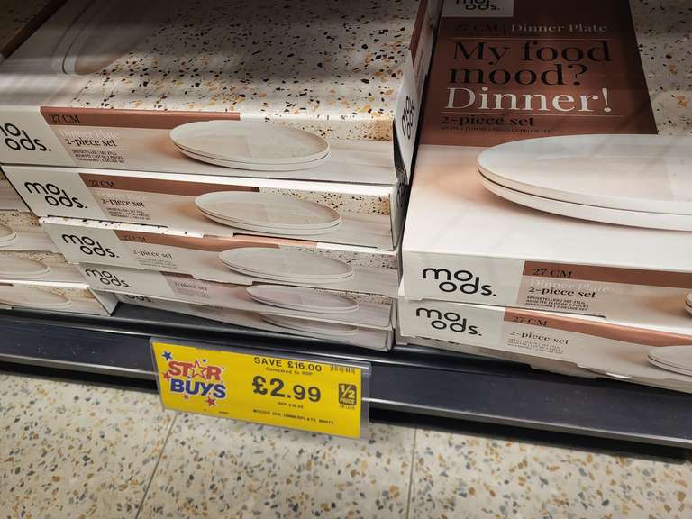 Moods Plates/bowls from £1.99 at Home Bargains (Chard)