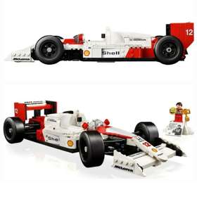 LEGO Icons McLaren car MP4/4 & Ayrton Senna Set for Adults, with working steering 18+ 10330 with Senna quote & photo