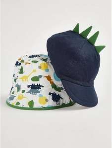 Dinosaur Print Hats Set 2 Pack - All Sizes Upto 6-12 Months, £3.50 ( Free Click & Collect ) @ Asda George