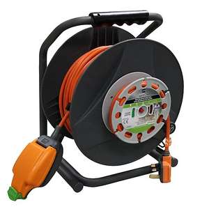 Masterplug 1 socket Black Indoor & outdoor Cable reel, 30m £18 (B&Q Members) Free Collection in Selected Stores @ B&Q