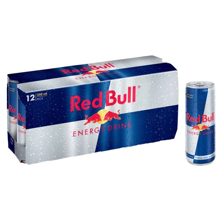 Red Bull 12x250ml cans (regular and sugar free) £9.50 @ Asda