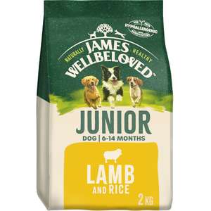 James Wellbeloved Junior Lamb & Rice 2 kg Bag, Hypoallergenic Dry Dog Food