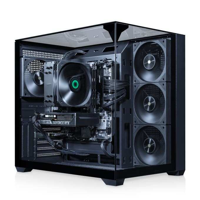 AWD-IT Pure Black Gaming PC ( Ryzen 5 8400F / RTX5060 / B650 / 16GB DDR5 / Coolermaster Hyper 212 / Upgrades inside )