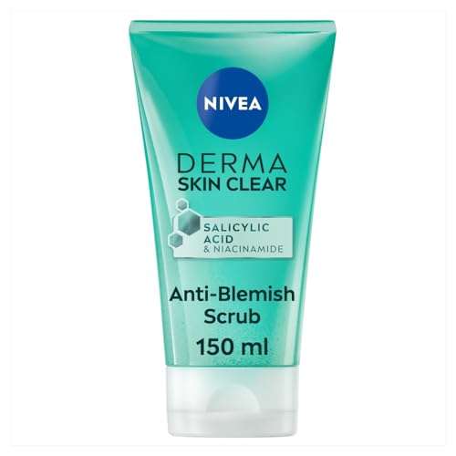 NIVEA Derma Skin Clear Scrub With Salicylic Acid & Enriched with Niacinamide 150ml (£2.24/£2.12 with S&S + 10% off 1st S&S)