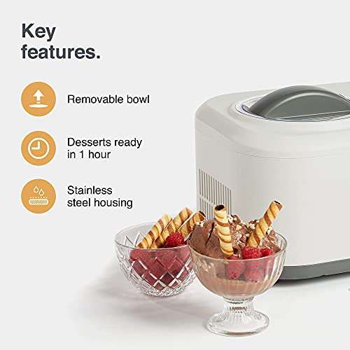 VonShef Ice Cream Maker with Compressor - £89.99 Sold & Dispatched By DOMU UK @ Amazon