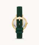 Jacqueline Sun Moon Multifunction Green Leather Watch £64 @ Fossil