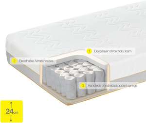 Dormeo Options Hybrid Mattress in 4 Sizes - Single - Double £169.99 - King Size £199.99 - Super King Size £239.98