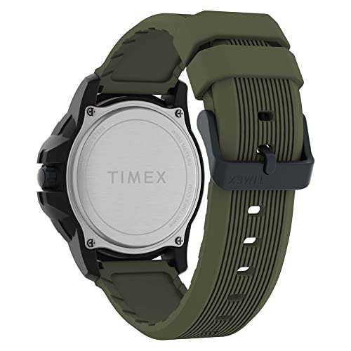 Timex Expedition Gallatin 44mm Green Dial Green Silicone Strap Sport Watch TW4B25400