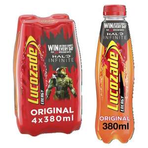 Lucozade Original Energy Drink, 4x380ml £2.11 (£1.89 if buying 4 save 5%) @ Amazon