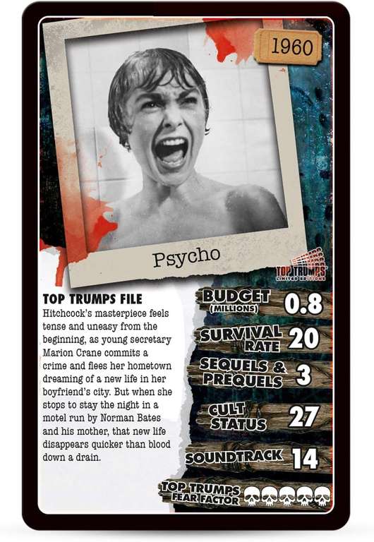 Unofficial Guide to Top 30 Scary Flix Top Trumps Card Game £3.18 delivered @ Rarewaves