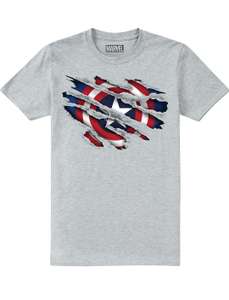 Marvel Boy's Captain America Torn T-Shirt (age 7 to 12) £6.70 at Amazon