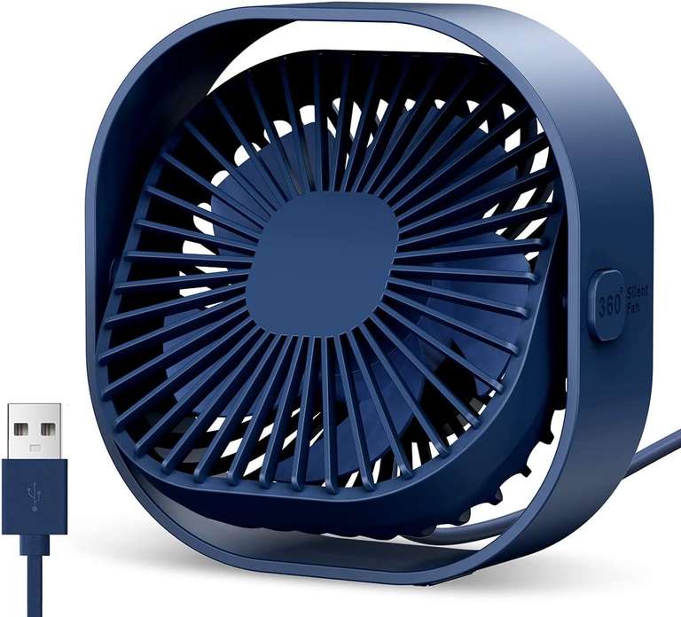 TOPK USB Mini Desk Fan - £6.99 @ TOPKDirect / Amazon