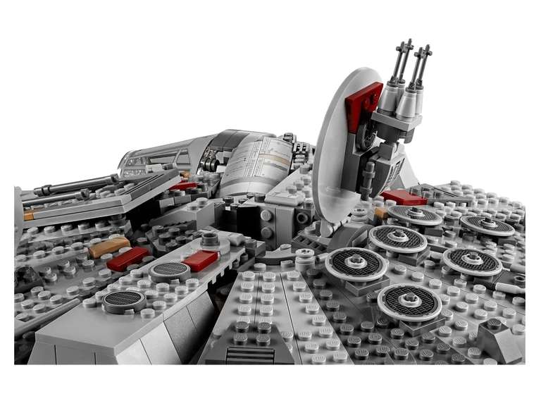LEGO 75257 Star Wars Millennium Falcon, Model Starship Set, 7 Characters Finn, Chewbacca, C-3PO, R2-D2. free C&C