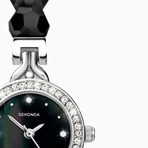 Sekonda Ladies 22mm Watch Silver Case & Crystal and Alloy Bracelet with Black Dial £9.99 Dispatches from Amazon Sold by Sekonda Watches