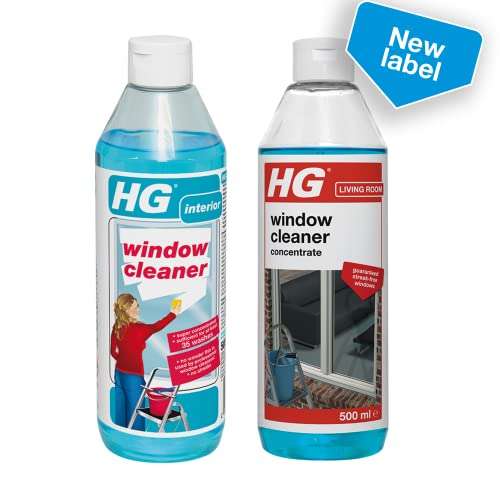 HG Window Cleaner, Professional Super Concentrated Formula, Streak-Free Shine, Used by Professional Window Cleaners (500ml) £2.50 @ Amazon