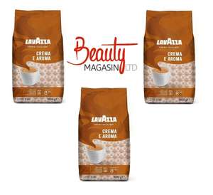 (Pack Of - 3) Lavazza Crema e Aroma Roasted Coffee Beans 1kg with code - Sold by Beautymagasin (UK Mainland)