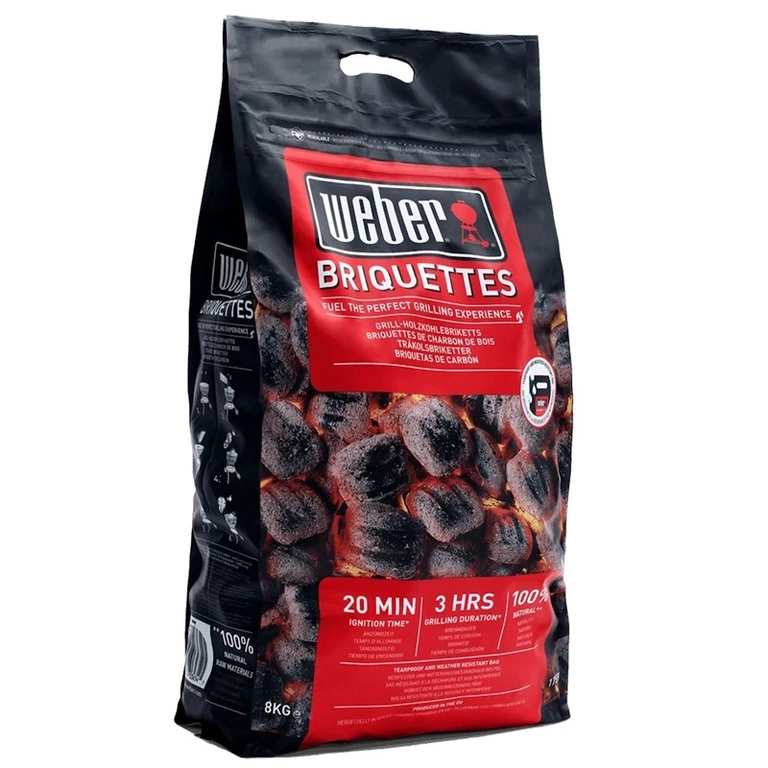 2 x Weber Barbecue Charcoal BBQ Fuel Briquette 8kg (17591) Charcoal