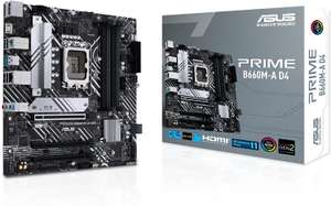 ASUS B660M-A D4 (LGA 1700) mATX motherboard with PCIe 4.0 - £101.26 @ Amazon