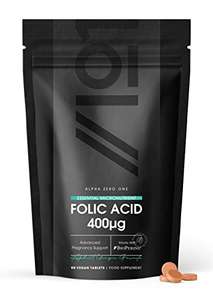 Folic Acid 400mcg with BioPerine - 90 Vegan Capsules £2.99 Dispatched from Amazon Sold by Revive Naturals