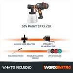 WORX WX020.9 18V (20V MAX) Cordless HVLP Paint Sprayer - (Tool Only - Battery & Charger Sold Separately) W/Voucher