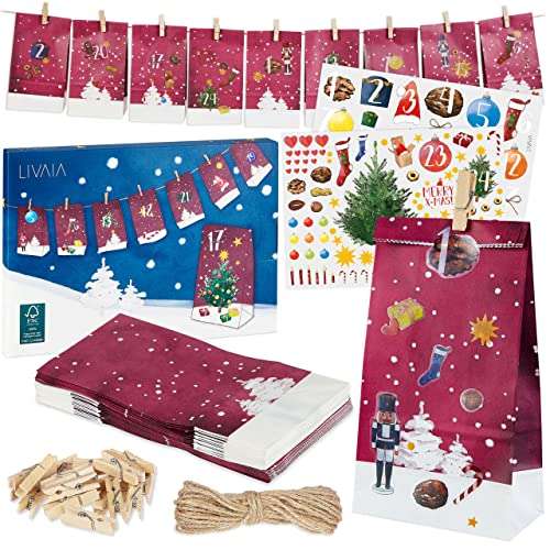 Advent Calendar Number Paper Stickers Merry Christmas Gift - Temu