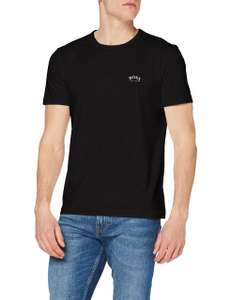 BOSS Mens Tee Curved Curved-Logo T-Shirt - Small (Further 10% off with Prime Student)
