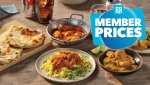 Indian Meal Deal - 2 mains + 2 sides + 4x440ml Kronenbourg 1664 Cans (or 4x330ml coke zero or fanta) + Free Prime Movie - Co-op members