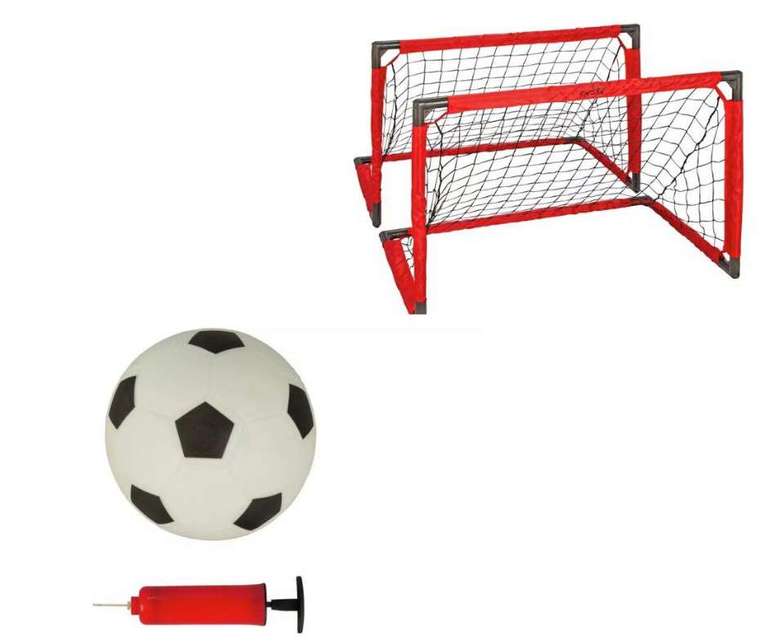 Opti Ball, Pump and Set Of 2 2ft 1 on 1 Football Goal (Free Collection)