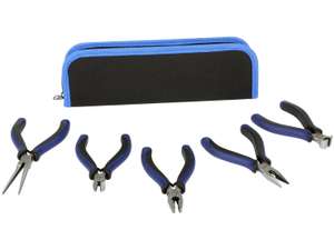 Halfords 5 Piece Mini Pliers Set with Pouch - with free collection - £10 (£9.50 with motoring club / trade card) @ Halfords