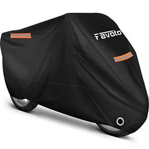 Favoto Motorcycle Cover All Season Waterproof Motorbike Cover 225cm long UV Scratch Heat-Resistant