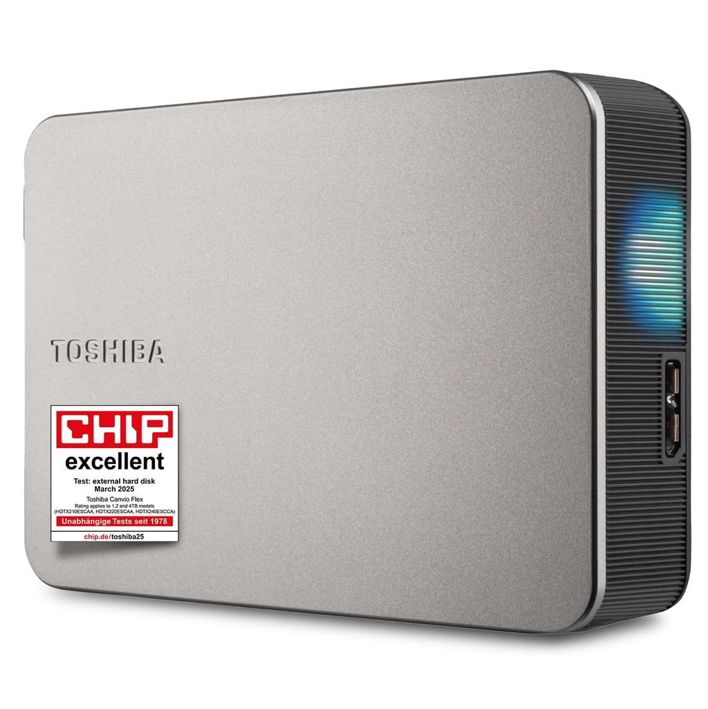 Toshiba Canvio Flex 4TB – Portable 2.5’’ External Hard Drive (HDD) for Mac, Windows PC, Smartphone and Tablet Use