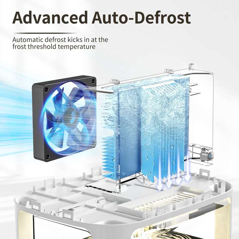 OMISOON Small Dehumidifiers for Home, 1800ml Dehumidifier Dual Semiconductor, Auto Shut Off & Timer