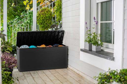Keter Emily 277L Outdoor Garden Storage Box - Graphite £32 Free Collection @ Wickes