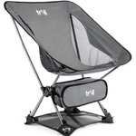Trail Hawk Camping Chair Portable Compact Ultralight Folding Seat with Ground Mat and Bag - Sold & Dispatched by TII Brands, Devon UK