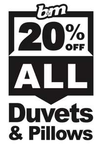 20% off All Duvets and Pillows