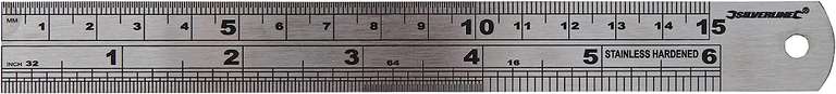 Silverline Steel Rule 150mm (MT65)