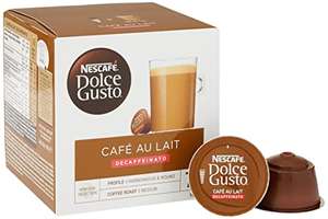 NESCAFE Dolce Gusto Cafe au Lait DECAF Coffee Pods 48 Coffee Capsules W/Voucher (£7.17 with max S&S)