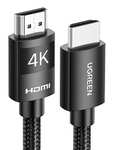 UGREEN 4K HDMI Cable 2M 4K@60hz HDMI Lead 2.0 Supports ARC HDR 3D 18Gbps DTS, HDCP 2.2 - £5.59 With Voucher @ UGREEN / Amazon