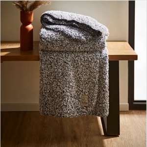 Teddy Bear Soft Marl Throw (3 different colours) £6 Free click and collect @ Dunelm